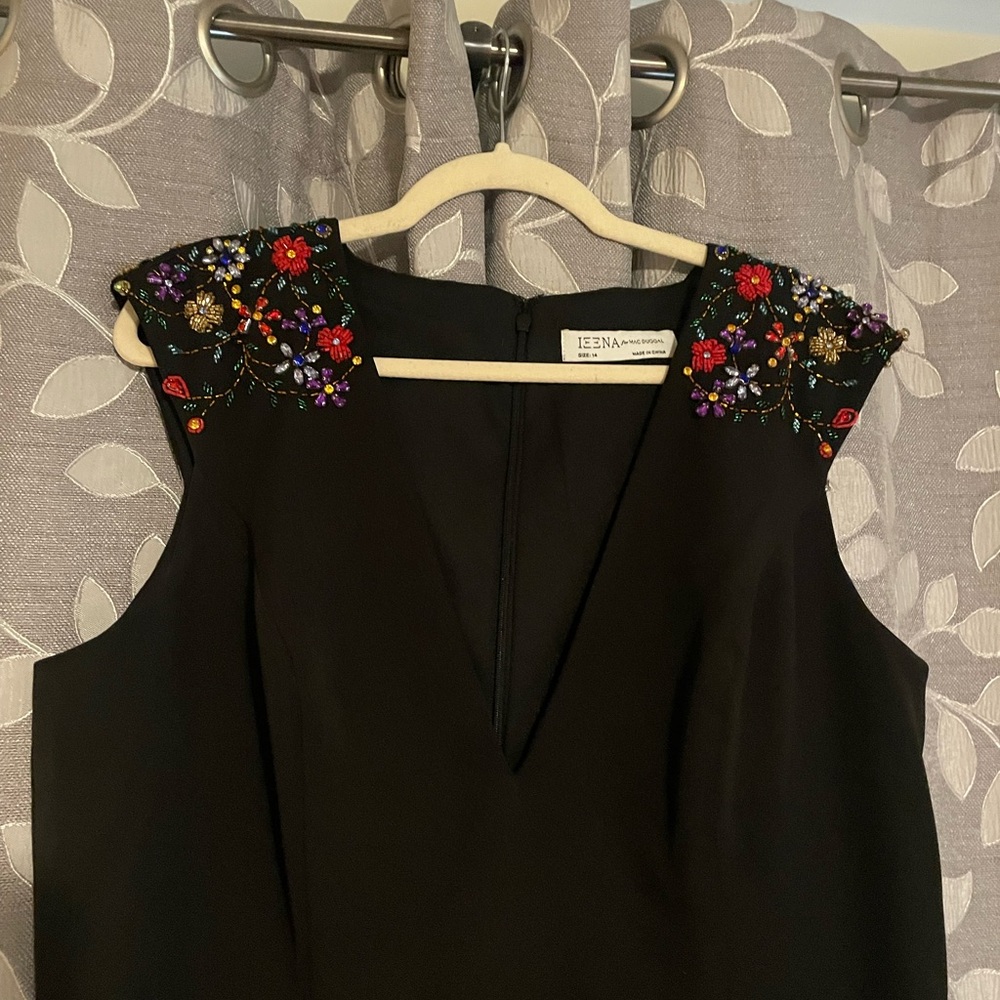 Mac Duggal beaded floral cap sleeve dress - Picture 5 of 11